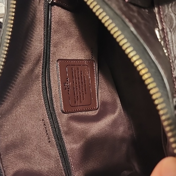 Coach satchel with strap python rhyder in Oxblood - Picture 5 of 8